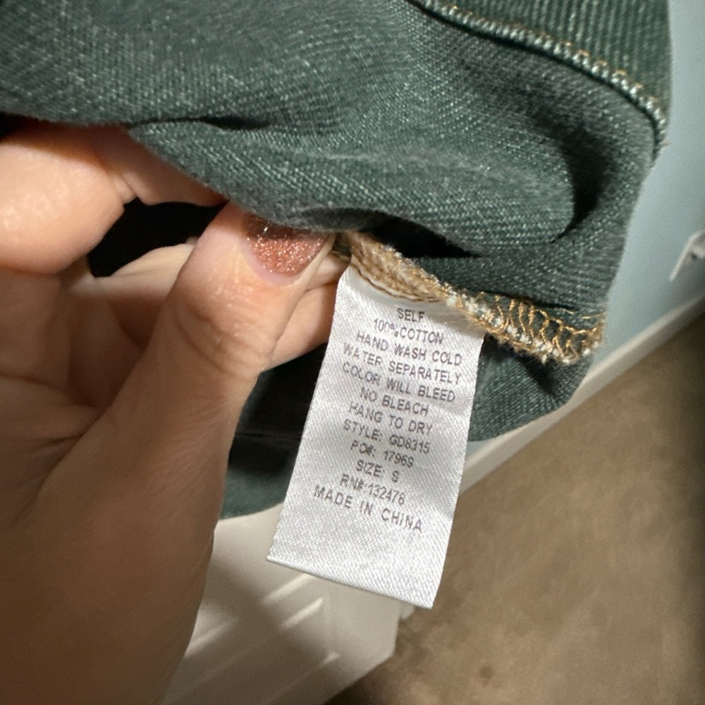 Glam Hunter Green boutique Denim Mini Dress oversized S - Picture 6 of 8